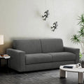 Pull-Out Sleeper Sofa Memory Foam Mattress Full Size Polyester Anthracite Silver