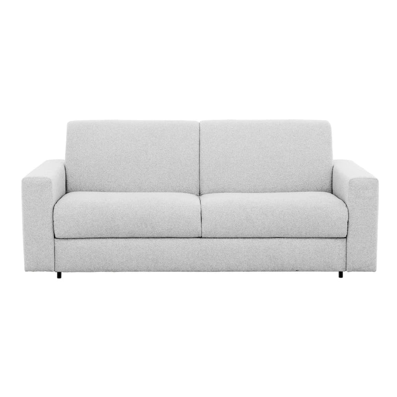 Pull-Out Sleeper Sofa Memory Foam Mattress Full Size Polyester Anthracite Silver