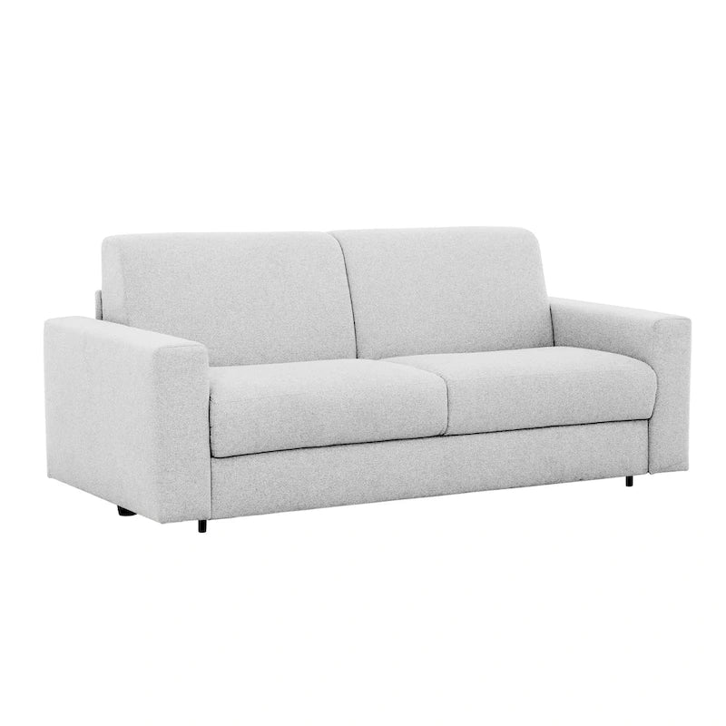 Pull-Out Sleeper Sofa Memory Foam Mattress Full Size Polyester Anthracite Silver