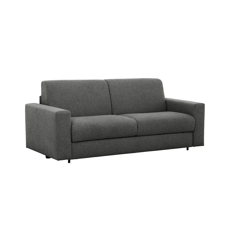 Pull-Out Sleeper Sofa Memory Foam Mattress Full Size Polyester Anthracite Silver
