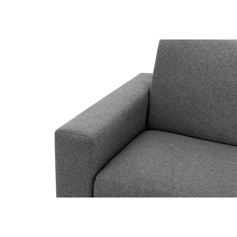 Pull-Out Sleeper Sofa Memory Foam Mattress Full Size Polyester Anthracite Silver