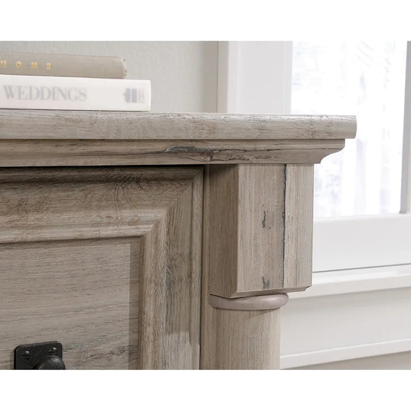 2-Drawer Lateral File Cabinet Full Extension Letter Legal Wood Split Oak Cherry Glacier