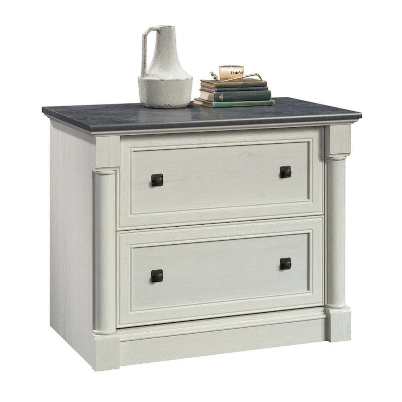2-Drawer Lateral File Cabinet Full Extension Letter Legal Wood Split Oak Cherry Glacier