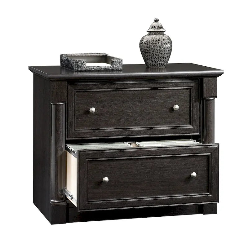 2-Drawer Lateral File Cabinet Full Extension Letter Legal Wood Split Oak Cherry Glacier
