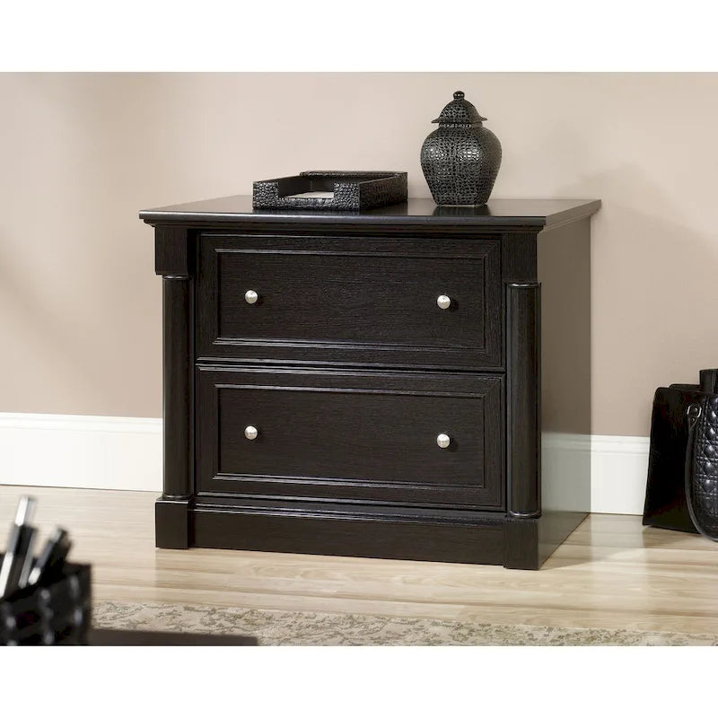 2-Drawer Lateral File Cabinet Full Extension Letter Legal Wood Split Oak Cherry Glacier