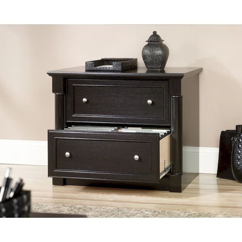 2-Drawer Lateral File Cabinet Full Extension Letter Legal Wood Split Oak Cherry Glacier