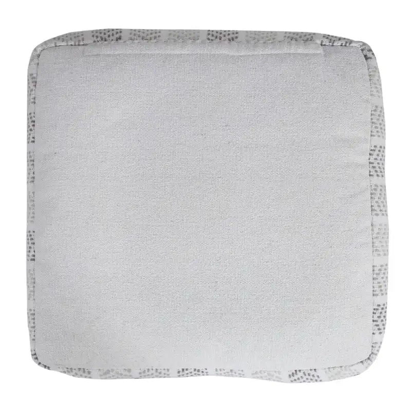 HomeRoots 18 Gray 100% Cotton Ottoman