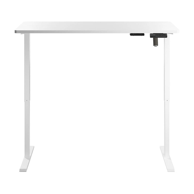 55W Electric Height Adjustable Standing Desk 4 Presets Anti-Collision Black White Maple