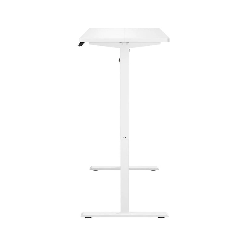 55W Electric Height Adjustable Standing Desk 4 Presets Anti-Collision Black White Maple