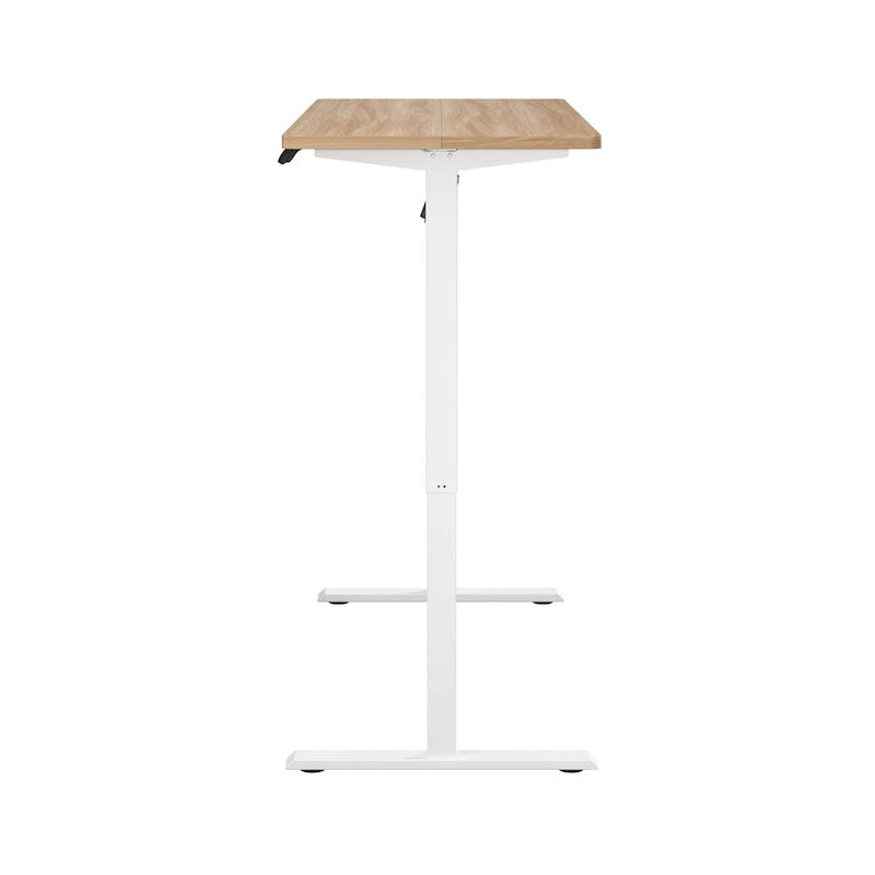 55W Electric Height Adjustable Standing Desk 4 Presets Anti-Collision Black White Maple